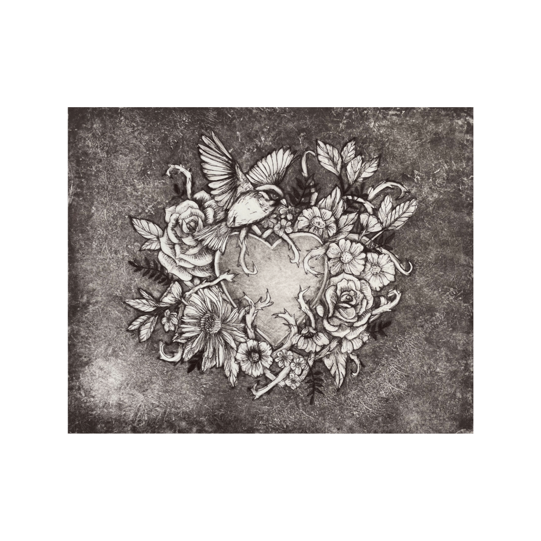 Flores del Amor | Emily Costelo, 18 X 14.5, monotype