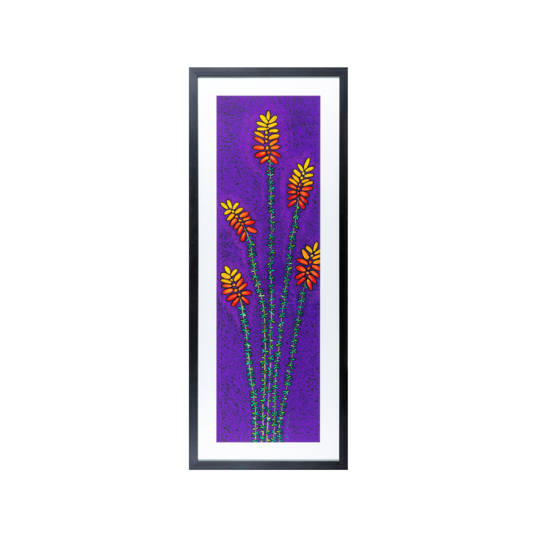 Jenny Willigrod Ocotillo 50”x 20” Pastel Framed