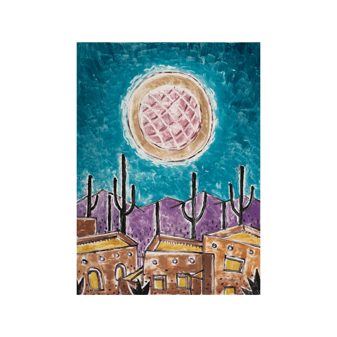 Super Concha Moon | Frank Ybarra, 17.5 X 23.75, monoprint